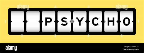 Black Color In Word Psycho On Slot Banner With Yellow Color Background