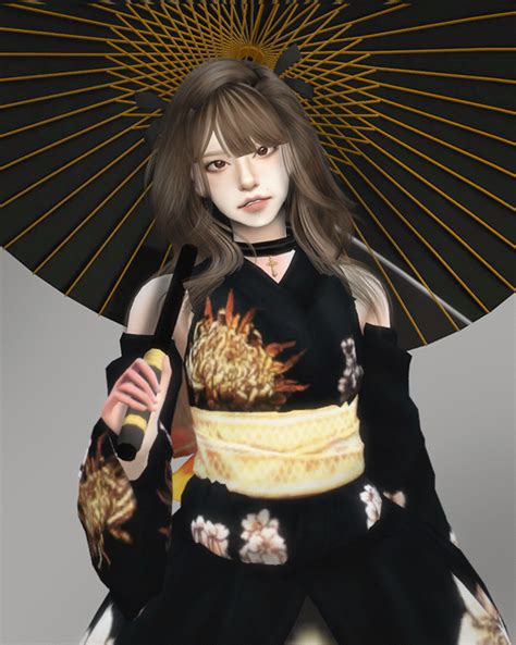 Kimono Of Lyn Recolor Kotehok On Patreon Sims 4 Clothing Sims Mods