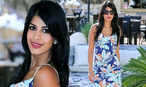 Towies Jasmin Walia Goes Demure In Modest Floral Dress As She Hits Ibiza Daily Mail Online