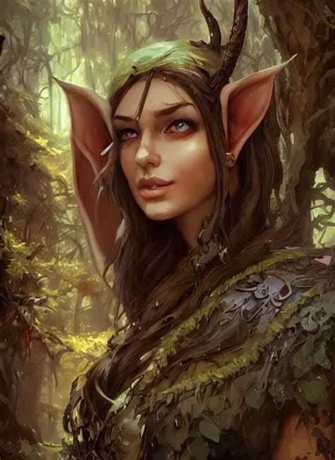 A Forest Elf Beautiful Dnd Character Art Portrait Stable Diffusion