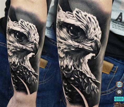 Realistic Eagle Tattoo Black And Grey