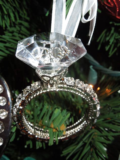 Diamond Ring Ornament Christmas Bulbs Engagement Rings Ornaments