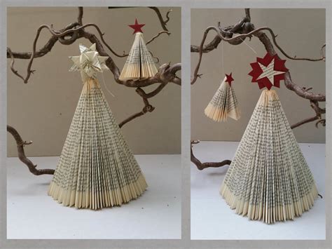 Der weihnachtsbaum gilt als der absolute klassiker zu weihnachten, er gehört einfach zur winterlichen hausdeko und steigert garantiert die vorfreude auf die festtage. DIY: Weihnachtsbaum aus Buch falten - HANDMADE Kultur