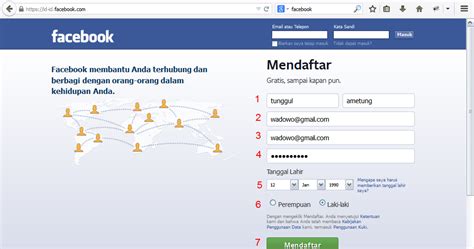 Facebook or fb for short is a social network you can use to keep in touch with your friends and family as well as even meet new people. Cara Melakukan Pendaftaran Facebook Baru | DAFTAR FB ...
