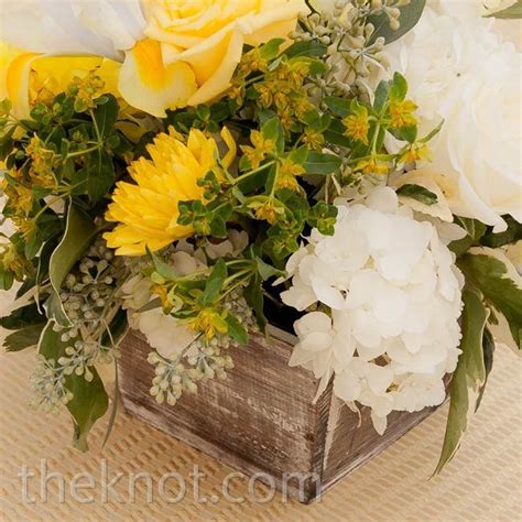 Green And Yellow Centerpieces Yellow Centerpieces White Wedding