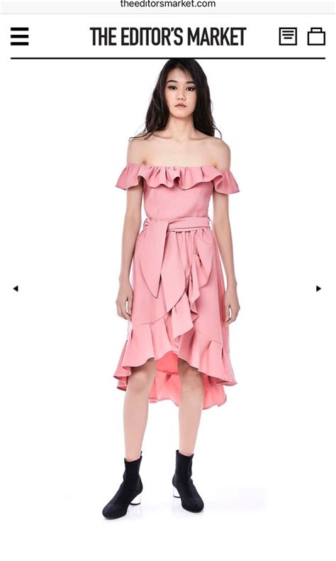Tem Lerina Dip Hem Ruffle Midi Dress Women S Fashion Dresses Sets