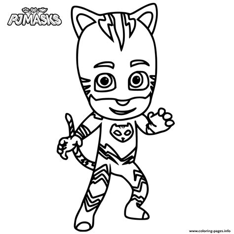 Catboy From Pj Masks Coloring Pages Printable