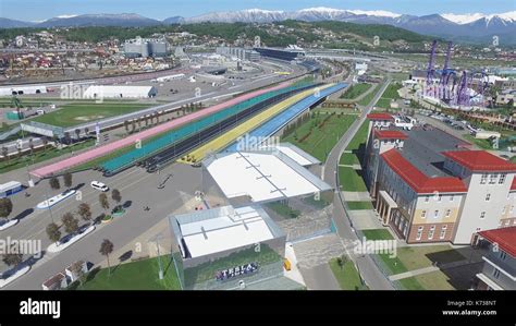 Sochi Russia Construction Of New Hotels In The Olympic Village In