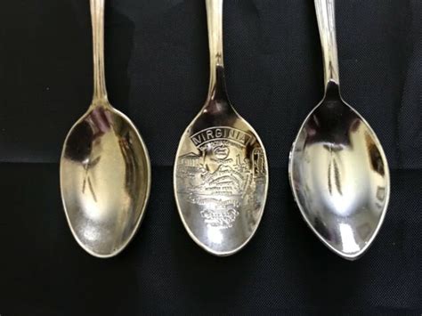 Lot Of 3 Collectible Souvenir Spoons Nc Va And Co 1009 Ebay