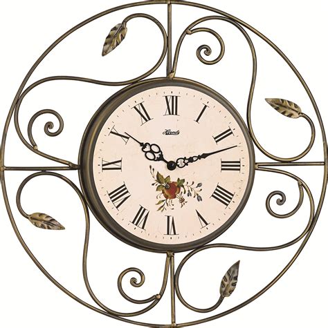 Decorative wrought iron clocks are available in many designs from rustic to contemporary. Hermle - Antique Finish Wrought Iron, Quartz, Clearwater ...