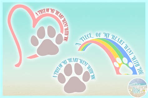 Download Pet Memorial Quote Rainbow Bridge SVg and DXF files