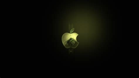 Apple Logo Black Green Wallpaper 1920x1080