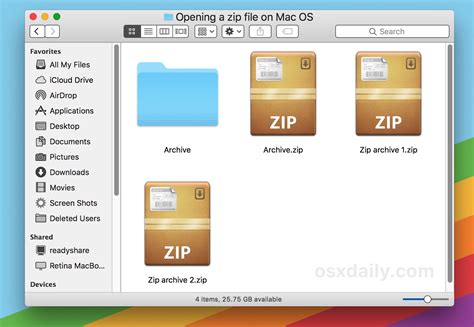 How To Open Zip Files On Mac Os