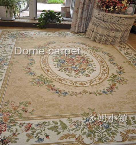 French Country Victorian Traditional Classic Floral Cream Floor Rug