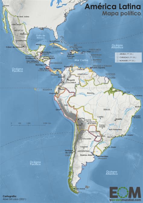 El mapa político de América Latina Mapas de El Orden Mundial EOM