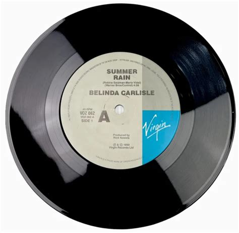 Belinda Carlisle Summer Rain Vinyl Record 7” 45 Rpm Voz 062 Virgin 1990 19 30 Picclick