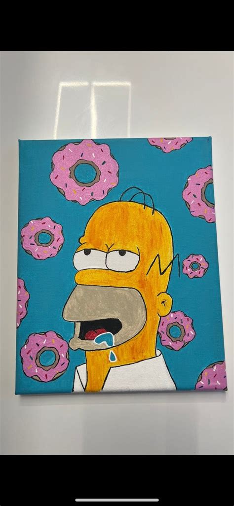 Trippy Homer Simpson Painting Etsy Ireland