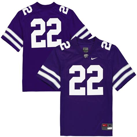 Nike 22 Kansas State Wildcats Youth Purple Replica Football Jersey