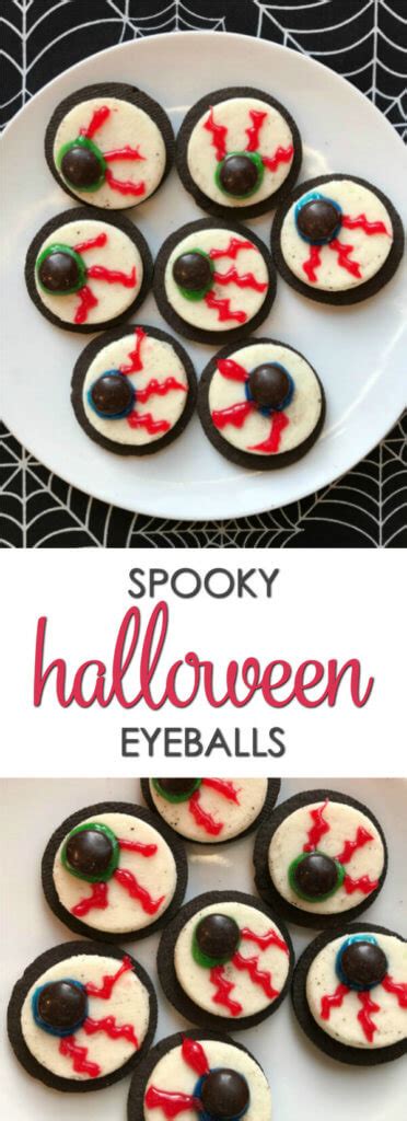 Why bring boring old cookies to the halloween party when you can make these awesome oreo halloween cookie ideas! Halloween Cookie Eyeballs | One of my favorite easy oreo recipes