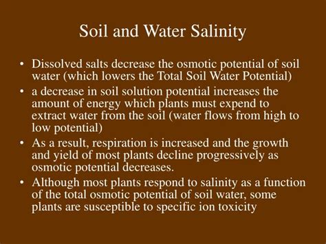 Ppt Soil And Water Salinity Powerpoint Presentation Free Download