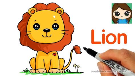 How To Draw A Lion Cute And Easy Youtube