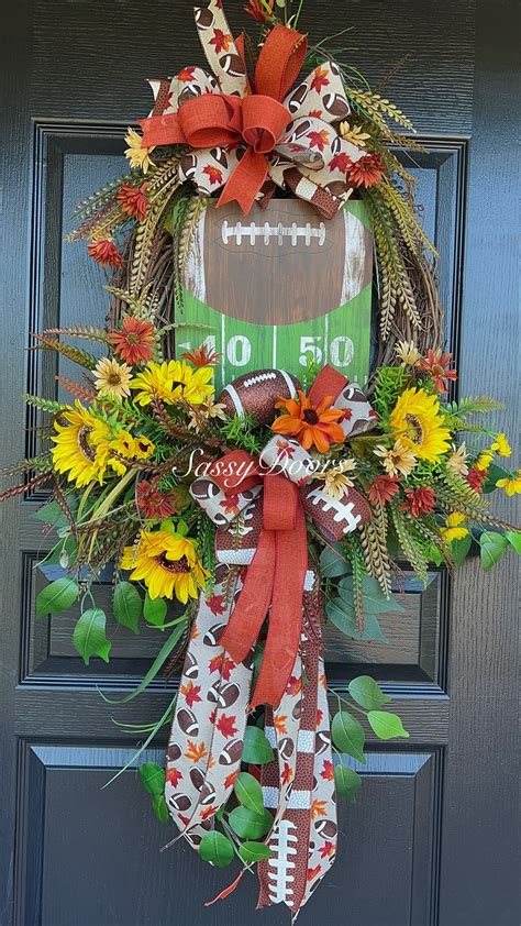 Football Wreath Sports Wreath Personalized Fall Sports Wreath Fall