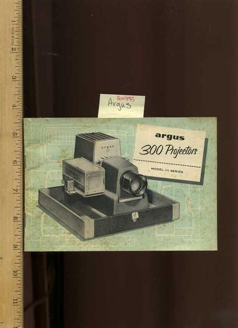 Argus 300 Projectors Model 111 Series Pictorial Pamphlet Instructions