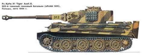 Tiger I Nr 312 Spzabt 505 Camouflage Patterns Tiger Tank Tank