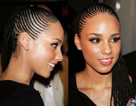 Alicia Keys Cornrow Braids