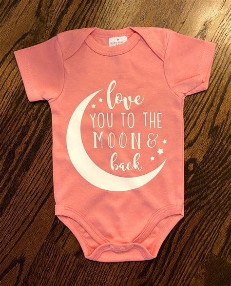 Love You To The Moon And Back Onesie Htv Vinyl Baby Girl Apparel