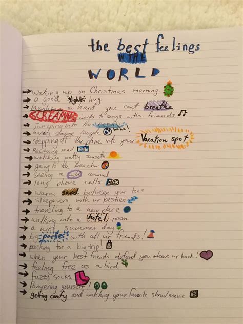 The Best Feelings In The World Ideas For Your Bullet Journal Bullet