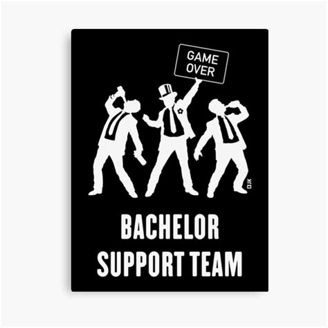 Game Over Bachelor Support Team Stag Party White Canvas Print By Mrfaulbaum Redbubble