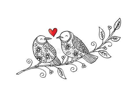 Birds Couple Stock Illustration Illustration Of Couple 95765356