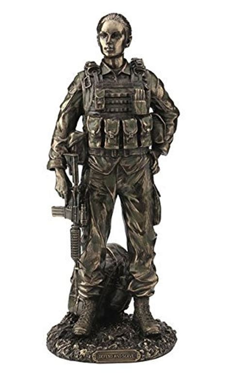 115 Female Us Army Soldier Statue Sculpture Military Etsy
