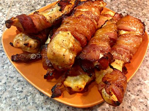 Bacon Wrapped Honey Mustard Chicken Strips Sole For The Soul