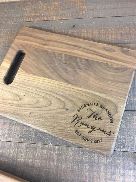 Personalized Cutting Boards Custom Engraved Walnut Wood Board