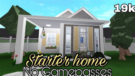 Bloxburg No Gamepasses Starter Home Speedbuild 19k Youtube