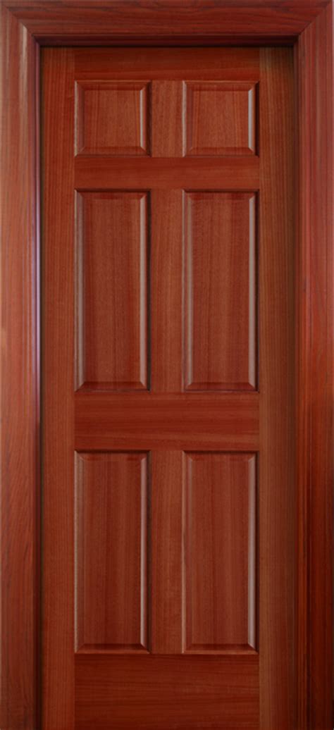 Raised panels are 1 5/8 and up to 2 inches thick on 2 ¼ doors. Interior Doors Wood - Solid Mahogany 6 Panel Doors