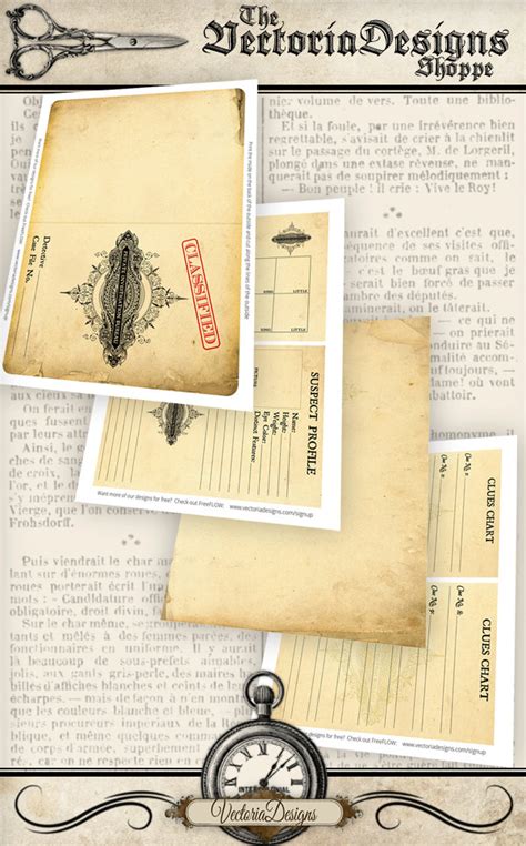 Private Investigator Detective Case File Printable Paper