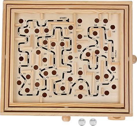 Games Large Wooden Labyrinth Marble Ball Tilt Maze Wood