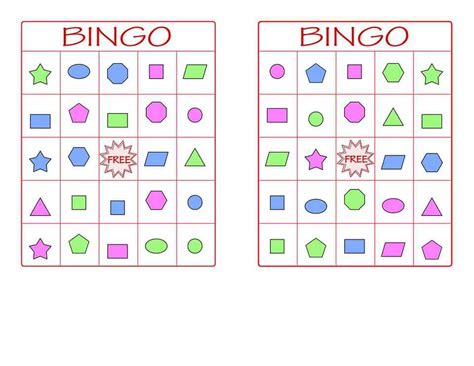 Bingo Das Formas Geométricas Cantinho Das Atividades