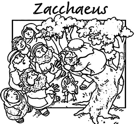 Zacchaeus Coloring Sheet Coloring Pages