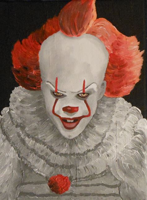 Kannst du einen clown malen? Pennywise: Pennywise, Malerei, Horror, Portrait von ...