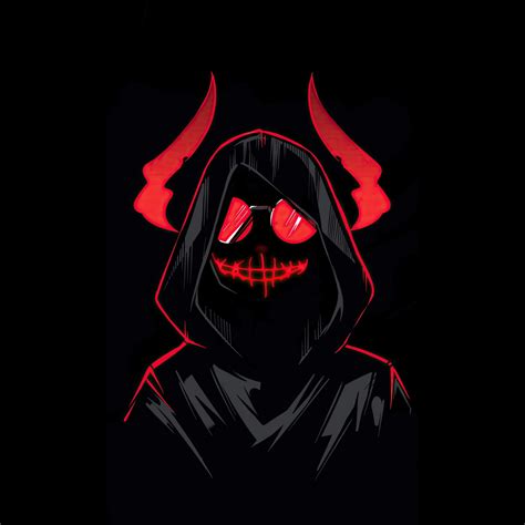 Wallpaper Devil Boy Dark And Minimal Art Desktop Wallpaper Hd Image