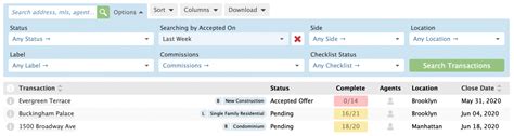 Transactions With Accepted Date Last Week Paperless Pipeline Custom