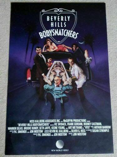 Beverly Hills Bodysnatchers 1989 Vic Tayback Frank Gorshin Metrano Video Poster Ebay