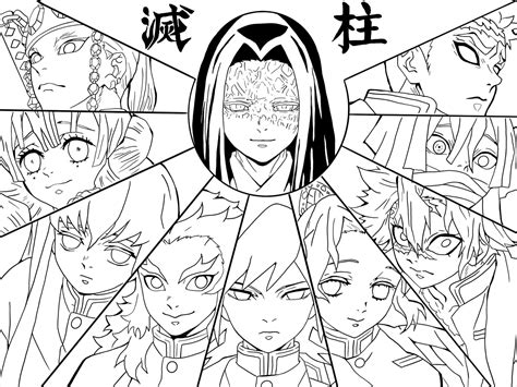 I made Demonslayer coloring pages! : r/DemonSlayerAnime