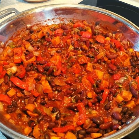 Vegetarian Chilli Con Carne With Black Beans And Sweet Potato