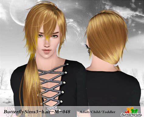 For My Sims Male Hair 048 By Butterfly Sims Donation