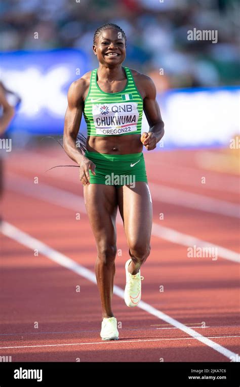 Rosemary Chukwuma Ngr Competing In The 4x100m Womens Heats On Day